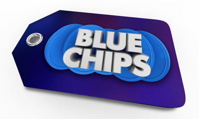 Blue Chips Top Goals Priorities Shopping Price Tag Cost 3d Illustration