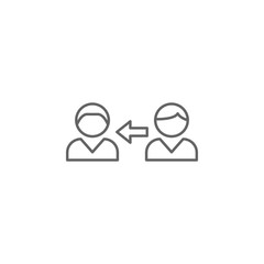 friends connection friendship outline icon. Elements of friendship line icon. Signs, symbols and vectors can be used for web, logo, mobile app, UI, UX