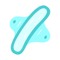 Cloth pad flat design long shadow color icon