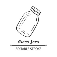 Glass jars linear icon