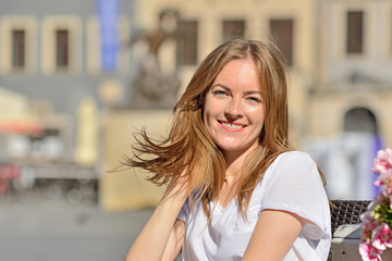 Girl in the city.