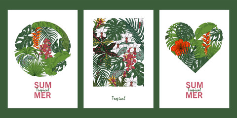 Tropical summer, template for poster