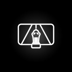 3d games neon icon. Elements of virtual reality set. Simple icon for websites, web design, mobile app, info graphics