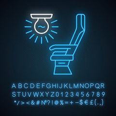 Seat light neon light icon