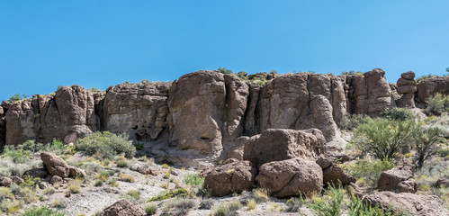 Fototapeta na wymiar Rocks and blue sky. Desert Landscape of Arizona, USA