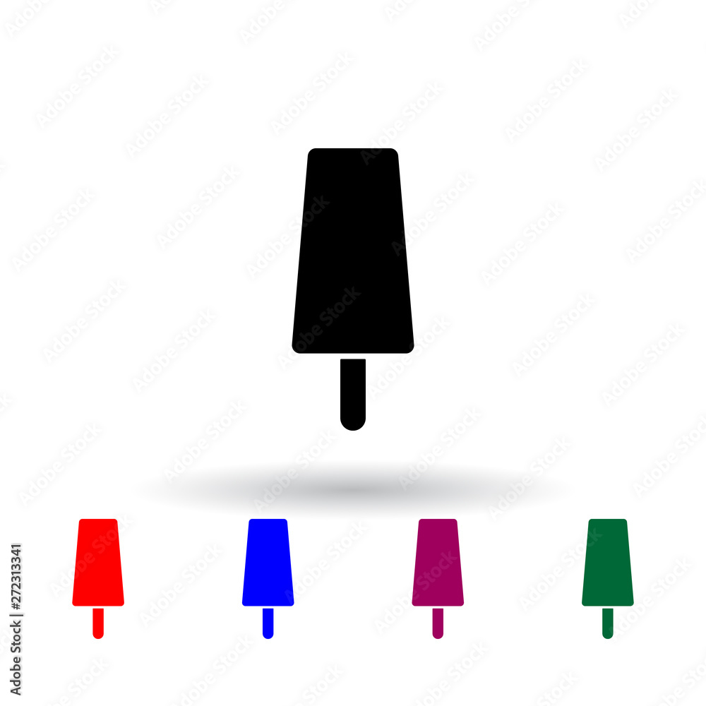 Poster ice cream multi color icon. elements of ice cream set. simple icon for websites, web design, mobile 
