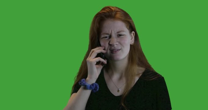 Teen girl talking on phone