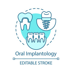 Obraz premium Oral implantology concept icon