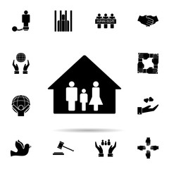 family at home icon. Universal set of human rights for website design and development, app development