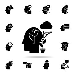 idea in mind icon. Universal set of human mind for website design and development, app development