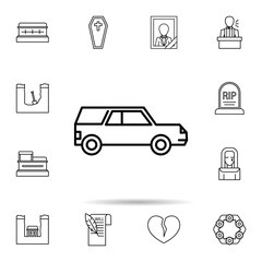 funeral, hearse icon. Universal set of funeral for website design and development, app development