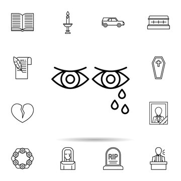 funeral, sad icon. Universal set of funeral for website design and development, app development