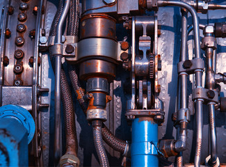 Cyberpunk airplane engine in detail background