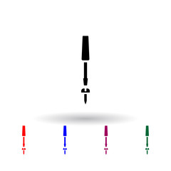 screwdriver and screw multi color icon. Elements of engineering set. Simple icon for websites, web design, mobile app, info graphics