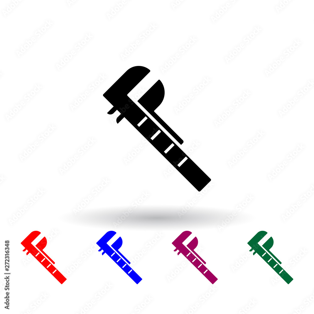 Poster building line multi color icon. elements of engineering set. simple icon for websites, web design, m