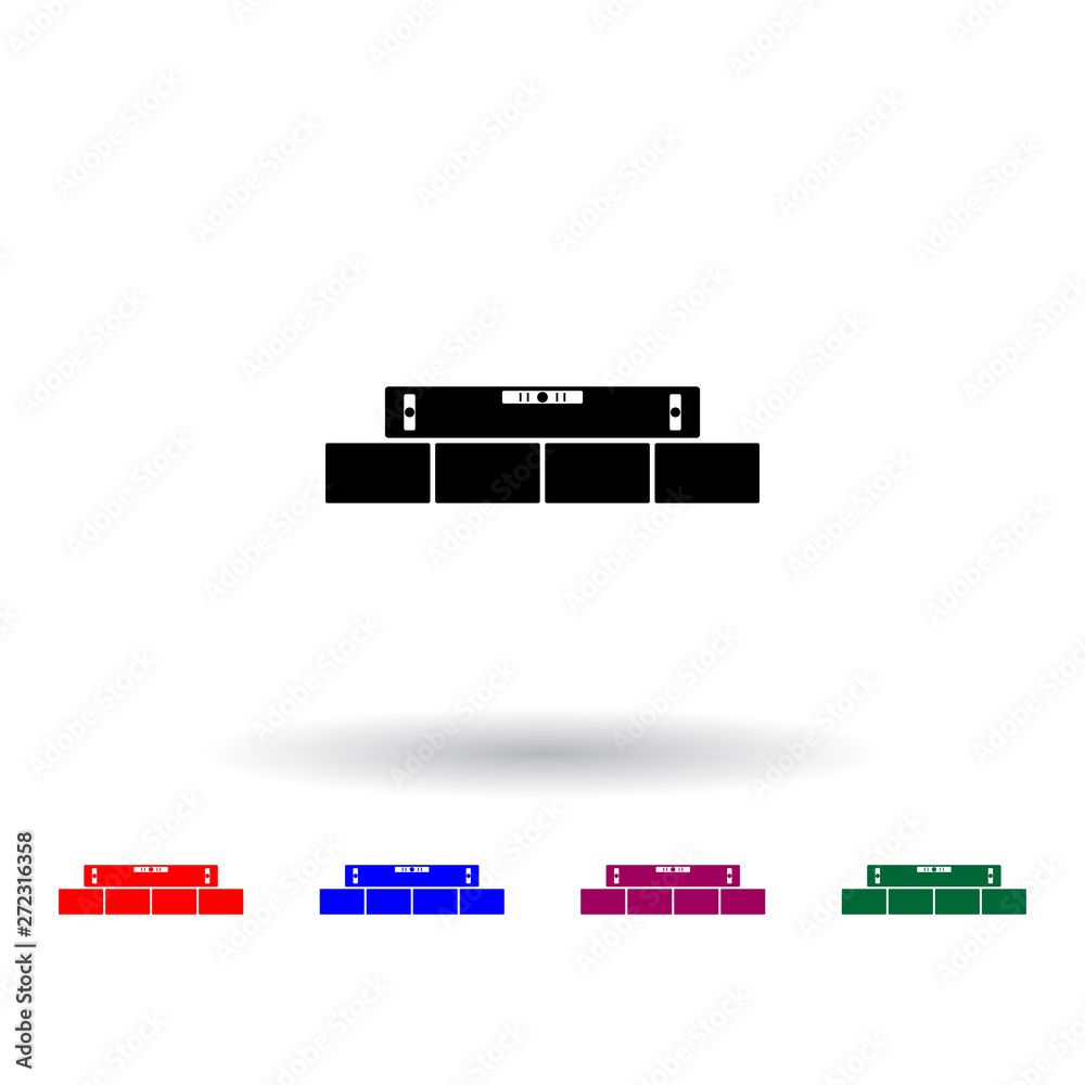 Poster tilt level calculator multi color icon. elements of engineering set. simple icon for websites, web d