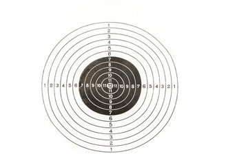 Shooting target on a white background. Success concept