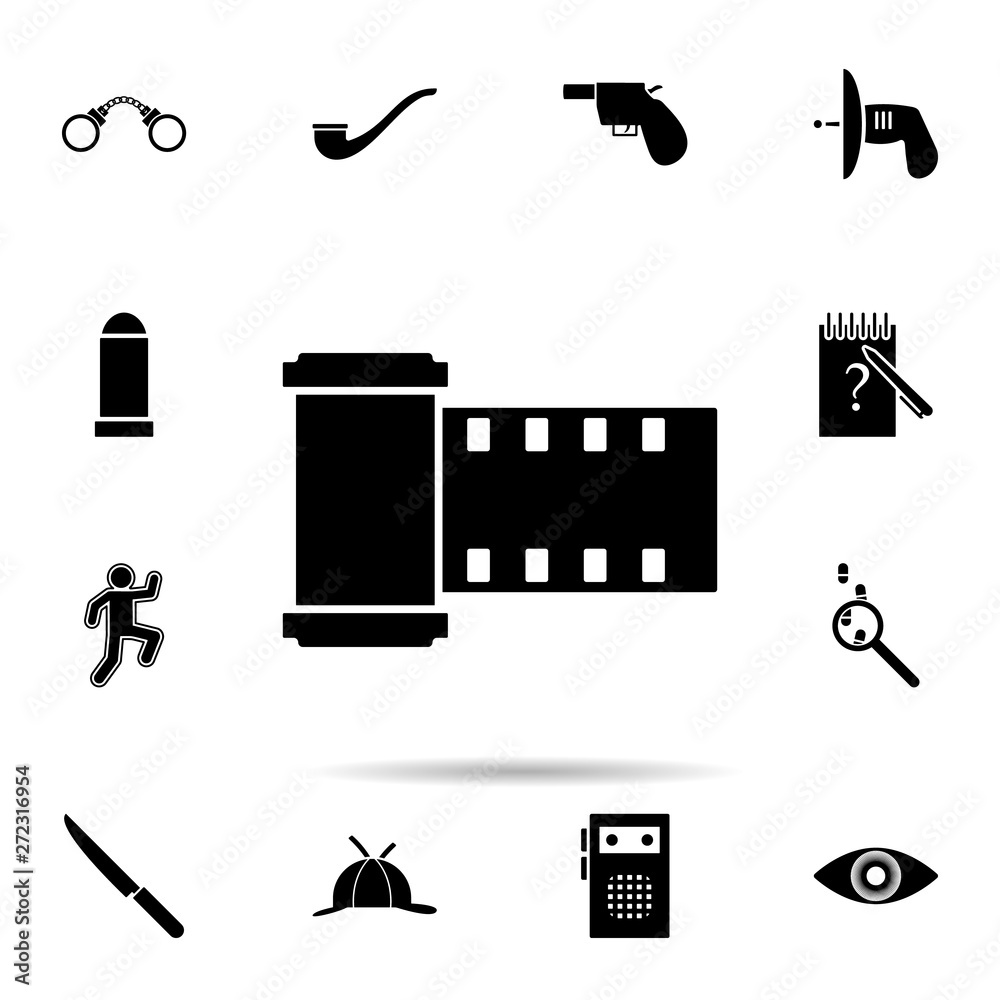 Poster camera roll icon. universal set of dedective for website design and development, app development