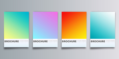 Colorful gradient backgrounds set for flyer, poster, brochure cover, typography or other printing products