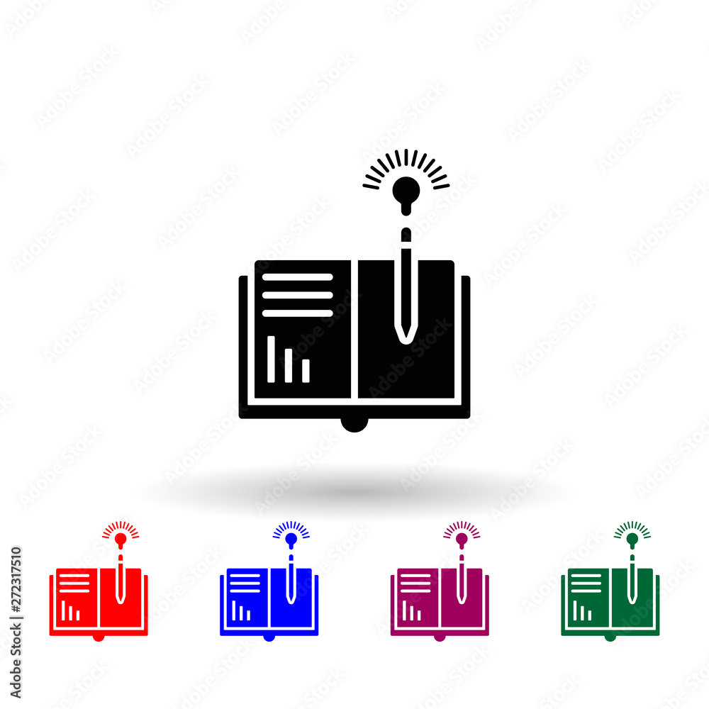 Poster write an idea multi color icon. elements of concentration set. simple icon for websites, web design,
