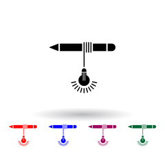 idea in pen multi color icon. Elements of concentration set. Simple icon for websites, web design, mobile app, info graphics