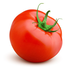tomato isolated on white background, clipping path, full depth of field