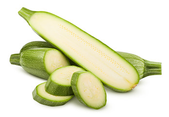 zucchini isolated on white background, clipping path, full depth of field