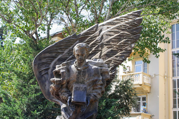 monument to taras shevchenko, baku, azerbaijan
