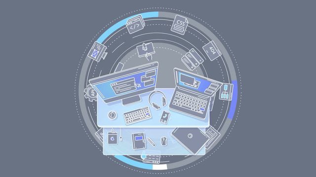 Promotional Web development animated poster