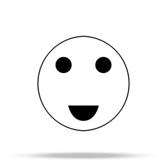 Winking line smiley. Thin line smile emoticons isolated on a white background. Vector illustration