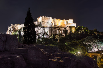 view of acropolis by night, athens