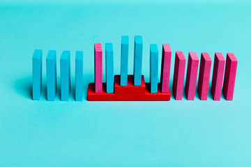 Concept of sexism,inequality of men and women of career growth, gender pay gap.