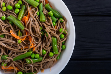 Soba noodles salad
