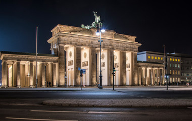 brandenburg gate by night, berlin