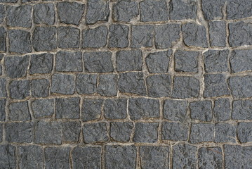 Vintage roadway granite blocks pattern 