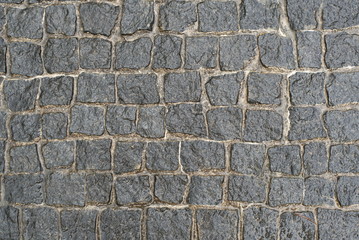 Vintage roadway granite blocks pattern 