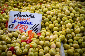 Olives on the market