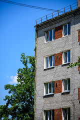 architecture details of building in Riga city center, Latvia