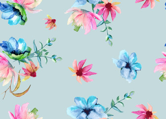 Fototapeta na wymiar floral background. Seamless pattern.