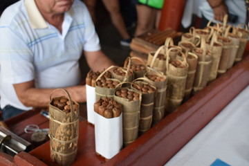 hand made Cuban cigars are ready for sale to tourists