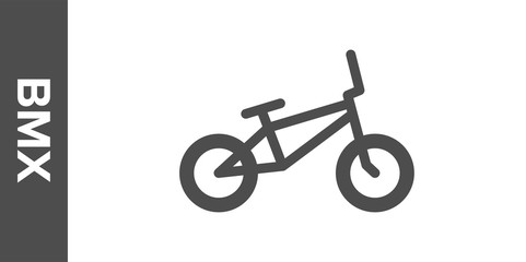BMX bike silhouette. Vector flat icon.
