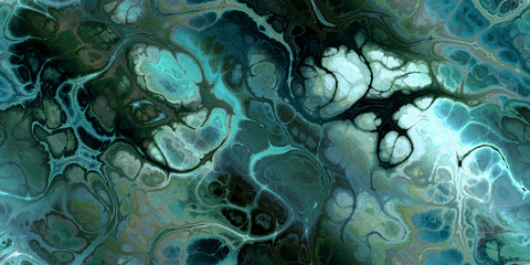 dramatic teal blue and green marbleized seamless tile