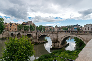 Fototapeta na wymiar Sant'Angelo castel - Tevere river - Rome - Italy