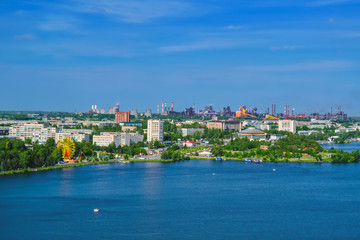 View of the city of Nizhny Tagil from the top of the mountain