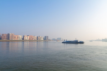 Ferry boat crossing the river