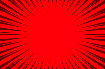 comic red background Cartoon Style. Sunlight. Vector Illustration.