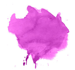 Colorful abstract watercolor stain with splashes and spatters. Modern creative background for trendy design.