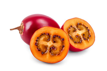 Fresh tamarillo fruit isolated on white background