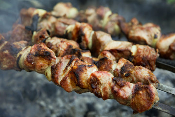 meat on grill