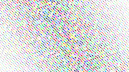 Abstract halftone gradient background of small colored stars on white
